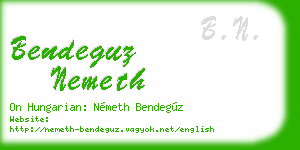 bendeguz nemeth business card